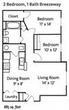 2 Bed 1 Bath